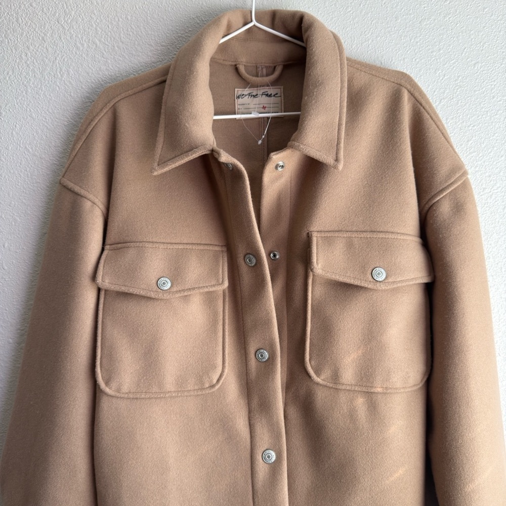 FREE PEOPLE We the Free Lola Shirt Jacket - Camel - Picture 5 of 12